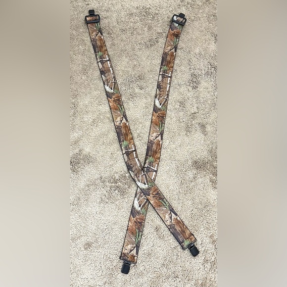 REALTREE Camouflage Suspenders Green Brown Camo Stretchy Adjustable Hunting Mens - Picture 10 of 10